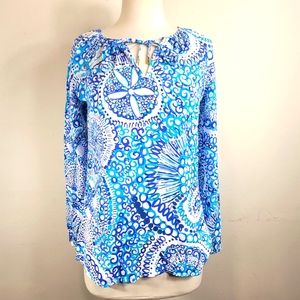 Lilly Pulitzer Willa Tunic Midnight Blue TopSz XS